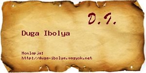 Duga Ibolya névjegykártya