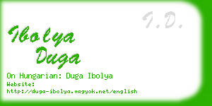 ibolya duga business card